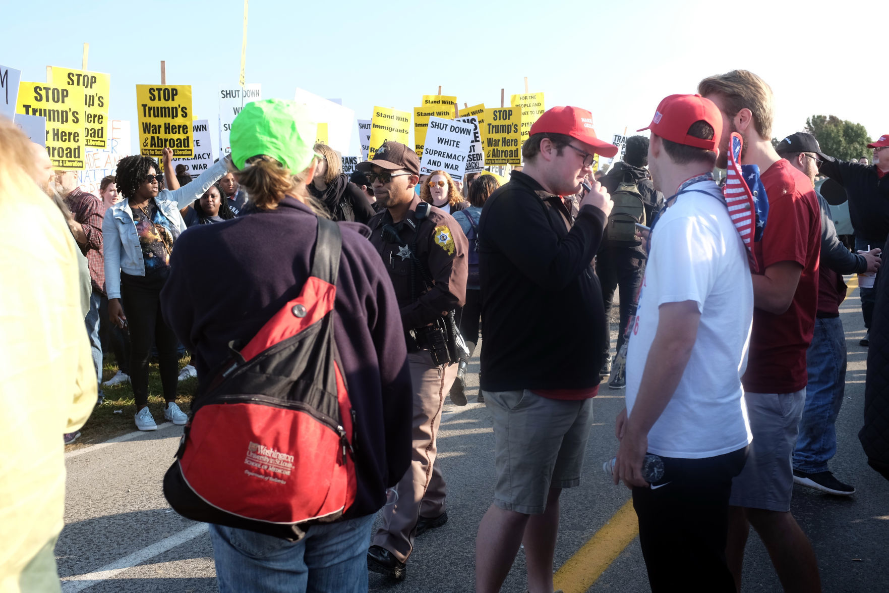 Photos: Trump critics protest at Southern Illinois rally